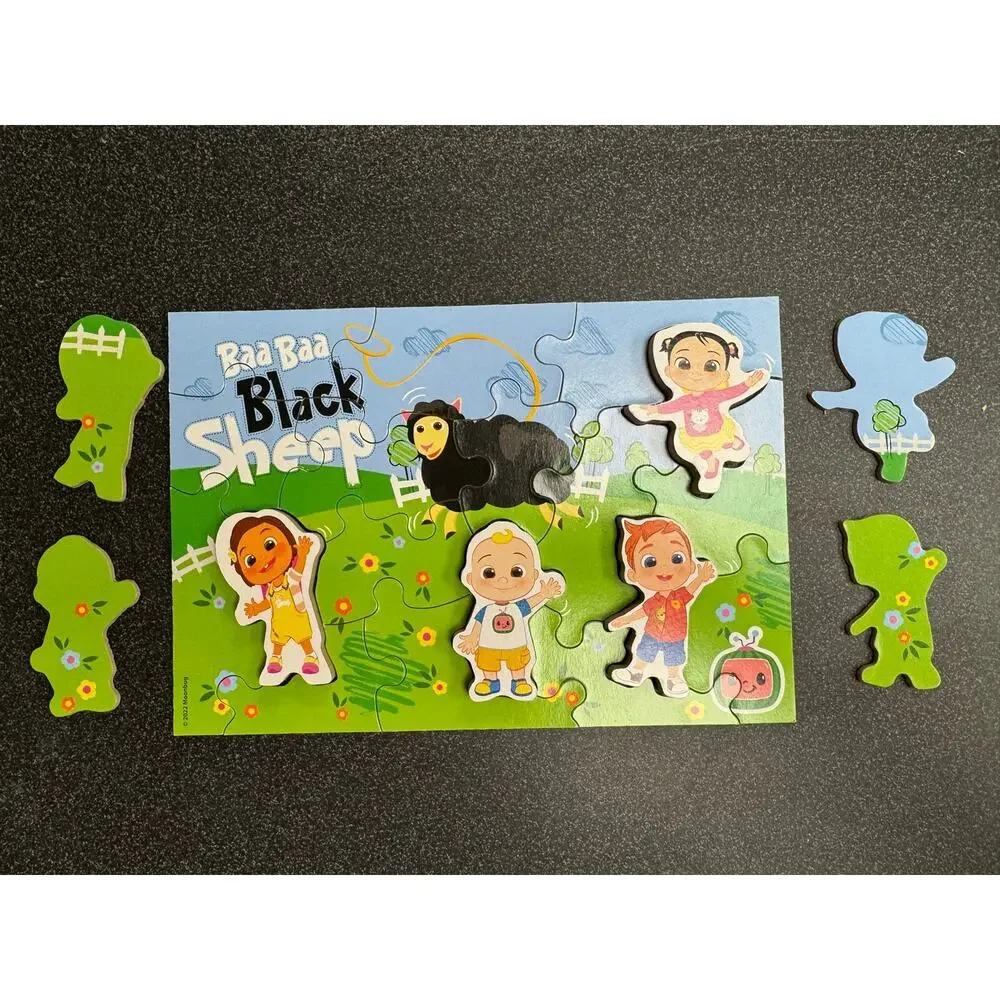 Cocomelon Set of 4 Puzzles by Moonbug Wooden Jigsaw Pre-school Age